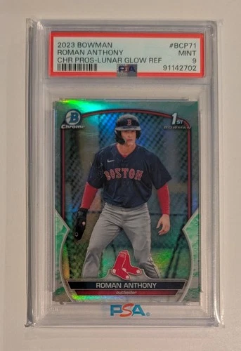 2023 Bowman Chrome Prospects Roman Anthony Lunar Glow Refractor BCP71 PSA 9 Mt
