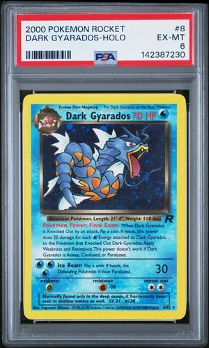 2000 POKEMON ROCKET #8 DARK GYARADOS-HOLO PSA 6