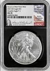 2021 (W) SILVER EAGLE T1 NGC MS70 ANNA CABRAL STRUCK AT WEST POINT - POP OF 1