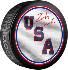 Zach Werenski Team USA Autographed 2026 Olympic Hockey Puck