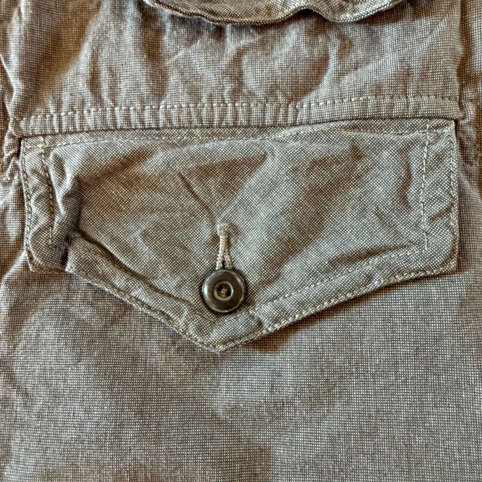 AllSaints Spitalfields Semantic Hooded Shirt Jacket Men's XL Gray 100% Cotton image 5