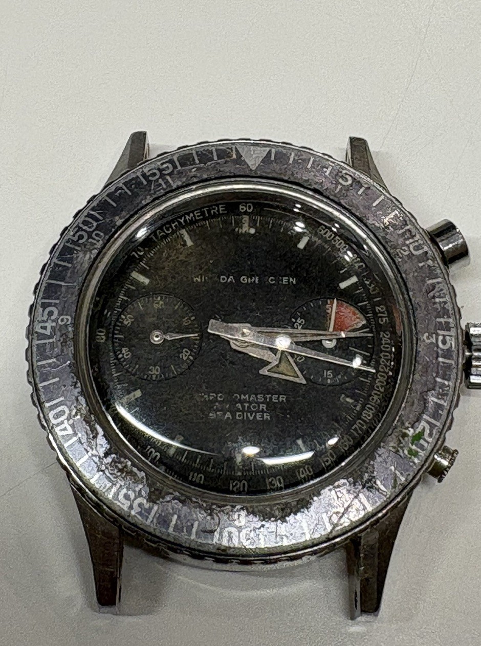 Vintage Nivada Grenchen  Chronomaster Aviator Sea Diver Watch Not Running