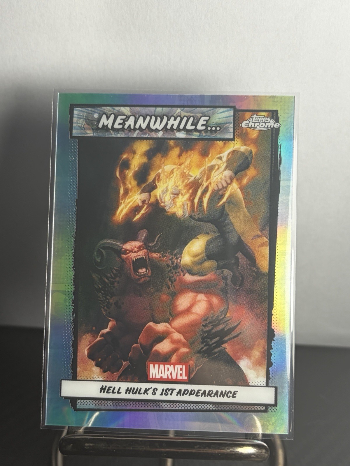 HELL HULK'S 1st APPEARANCE 2026 Topps Chrome Marvel Comics Meanwhile... #MW-17