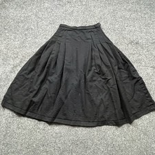 Vintage Pendleton 100 Pure Wool A-Line Pleated Skirt Womens Size 8 Black Midi