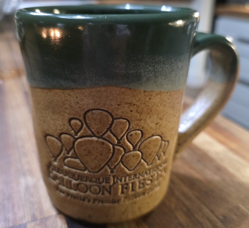 Albuquerque International Balloon Fiesta Etched Mug Cold Mountain Pottery 2010