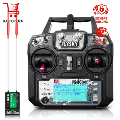 Flysky FS-i6X 10-Kanal RC-Sender mit FS-iA10B-Empfänger 2,4 GHz