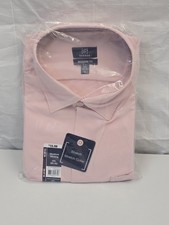George Performance Dress Shirt Size 2XL 50-52 Color Pink Sky Moisture Wicking P