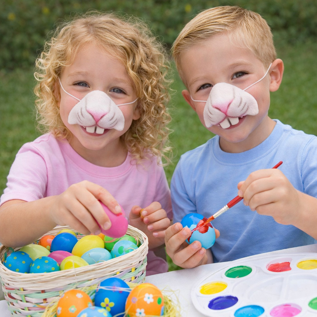 White Rabbit Nose Easter Bunny March Hare Easter Costume Kid Child AU Book Week image 2