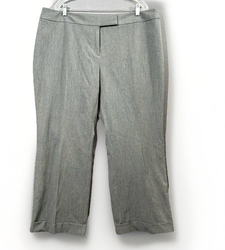 venezia jeans petite pantalone da lavoro gamba larga donna tg 20 grigio pantalone con polsini - Foto 1 di 5