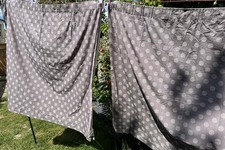 LAURA ASHLEY Westwick Grey Ready Made Curtains 64" x 53" - Excellent Condition