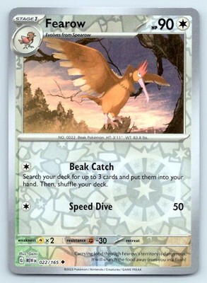 Fearow SV: Scarlet & Violet 151 MEW Reverse Holo 022/165 NM
