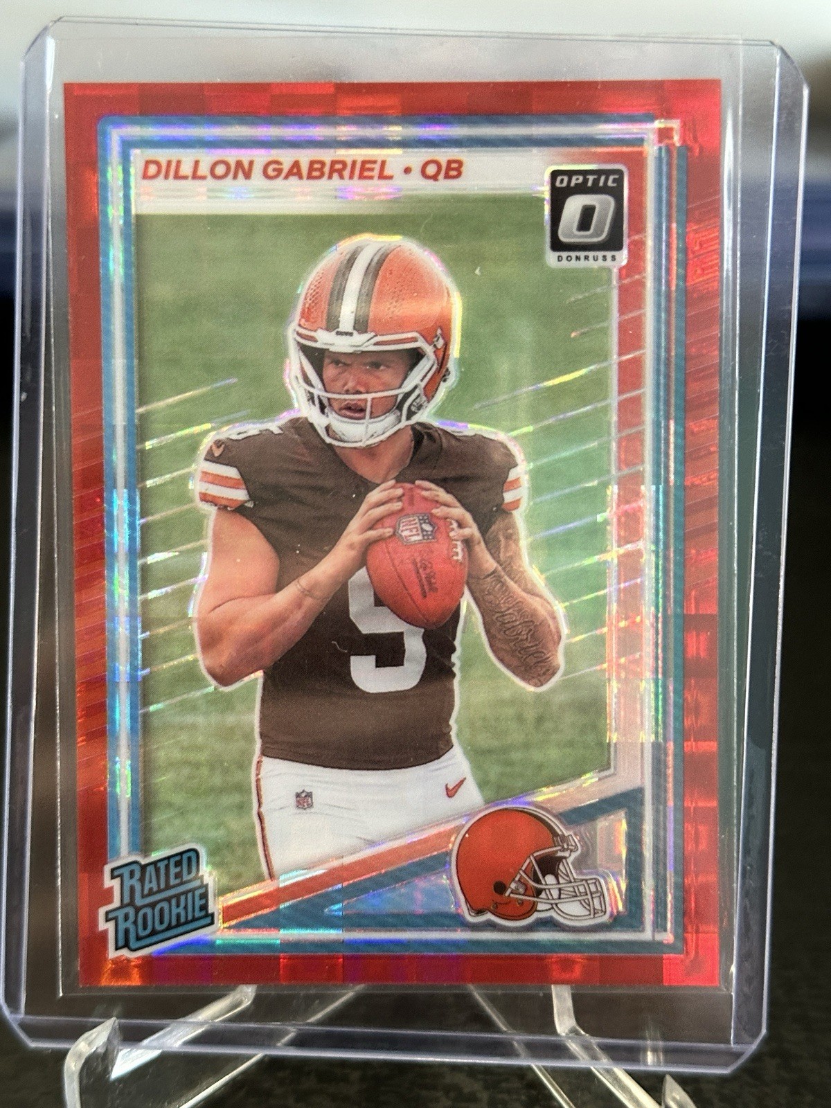 2025 Panini Donruss - Rated Rookie Dillon Gabriel #316 Optic Preview Red Pandora