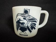 Vintage Batman Coffee Mug Milk Glass Westfield Heat Proof Cup 1966 Mug