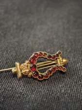 Alte 585 Gold  Anstecknadel  Lyra  14 Karat G...
