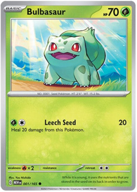 Pokemon Bulbasaur 1 /165 SV: Scarlet & Violet 151 Reverse Holo