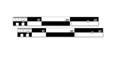 Sindutec® Scala Fotografica Confezione da 2 30 cm Righello Dibond Stabile Resistente alle Intemperie Freccia Nord