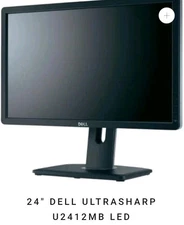 Dell UltraSharp U2412Mb 24" Widescreen 16:10 LED Monitor 1920x1200, Stand & Cabl