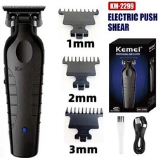KEMEI Professional Cordless Trimmers 0mm Gapped Beard Clipper Hair Detailer 2299