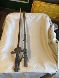 Antique Vintage Old US Knights of Pythias Fraternal Masonic Sword w/ Scabbard