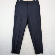 Brooks Brothers Regent Fit Dress Pants Mens 32x29.5 Blue Pinstripe Wool Stretch