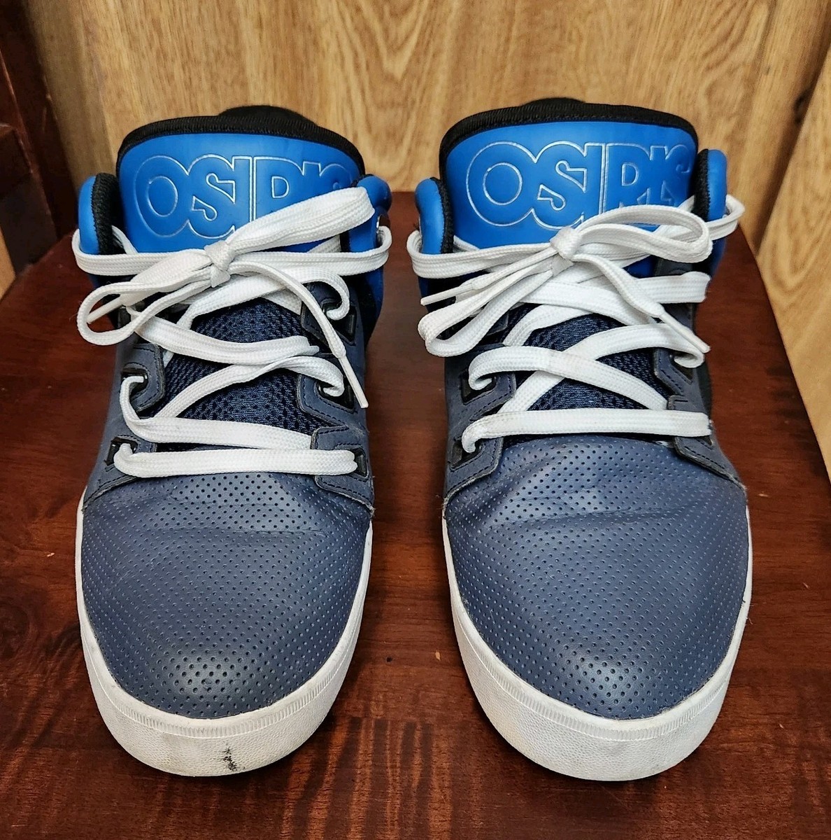 Osiris D3V Chunky Skate Shoes Mens Size 10.5 Blue White Y2K Puffy