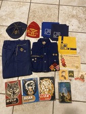 1950 s cub scout b.s.a uniform, books and certificate lot