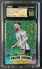 LIONEL MESSI CGC 10 PRISTINE LEAF METAL PRIZED LEGEND #PL-14 GREEN MOJO 4/5