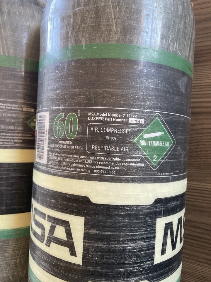 MSA Tank G1 SCBA Cylinder Carbon Fiber 4500PSI L87E-51 | eBay