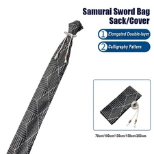 Cotton Samurai Sword Bag Archery Bow Katana Tanto Cover Check Pattern 70~200 cm