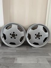 MERCEDES W 124, CLK, SLK, ORIGINAL AMG 7.5 J+ 8.5 J x 17 ZOLL FELGEN + CNC RAND 