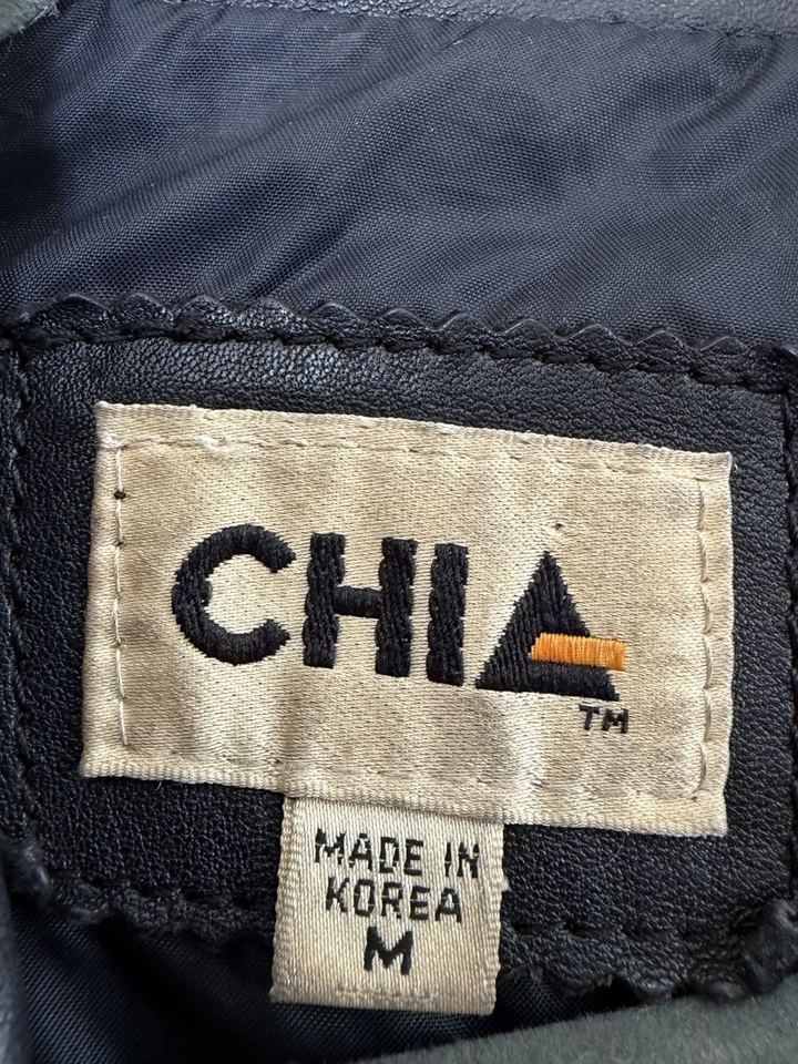 Chaqueta Chia Vintage Cuero Flecos Mujer Talla Mediana Foto 2 de 3