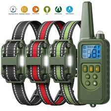 Dog Training Collar w/ 2600ft Remote Control E-Collar 0-99 Levels Shock Trainer