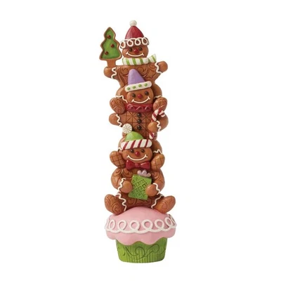 Jim Shore GINGERBREAD CHRISTMAS STACKED FIGURINE-GINGER STACK 6017266 NEW