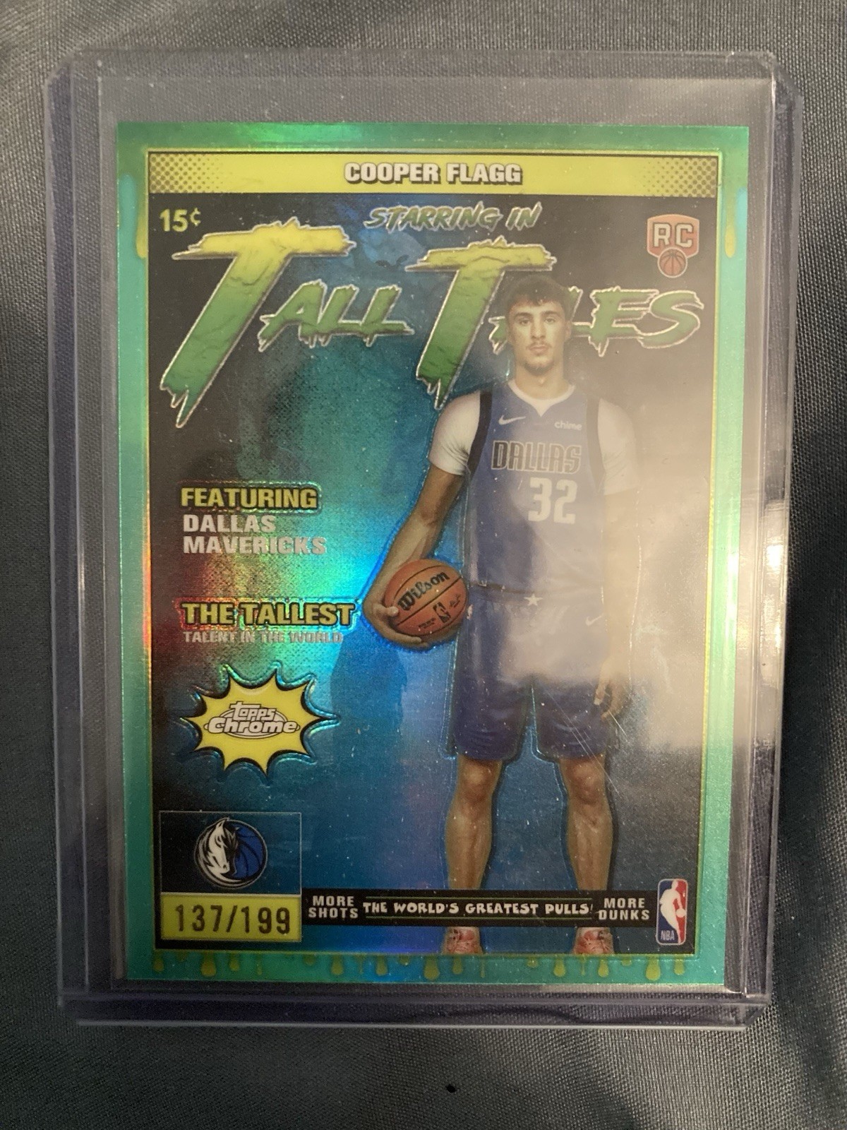 2025-26 Topps Chrome Cooper Flagg Tall Tales Aqua Refractor /199