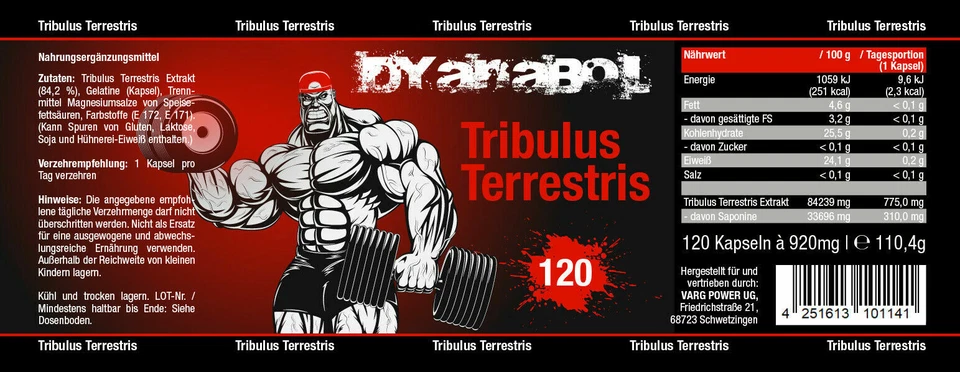 Tribulus Testosteron Booster Kapseln Muskelaufbau Hoch Dosiert 120 Kapseln - Bild 2 von 4