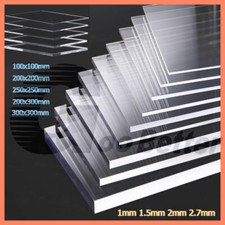 Transparent Perspex Sheet Plastic Panels Thick 1/1.5/2/2.7mm Cut to Size Plate