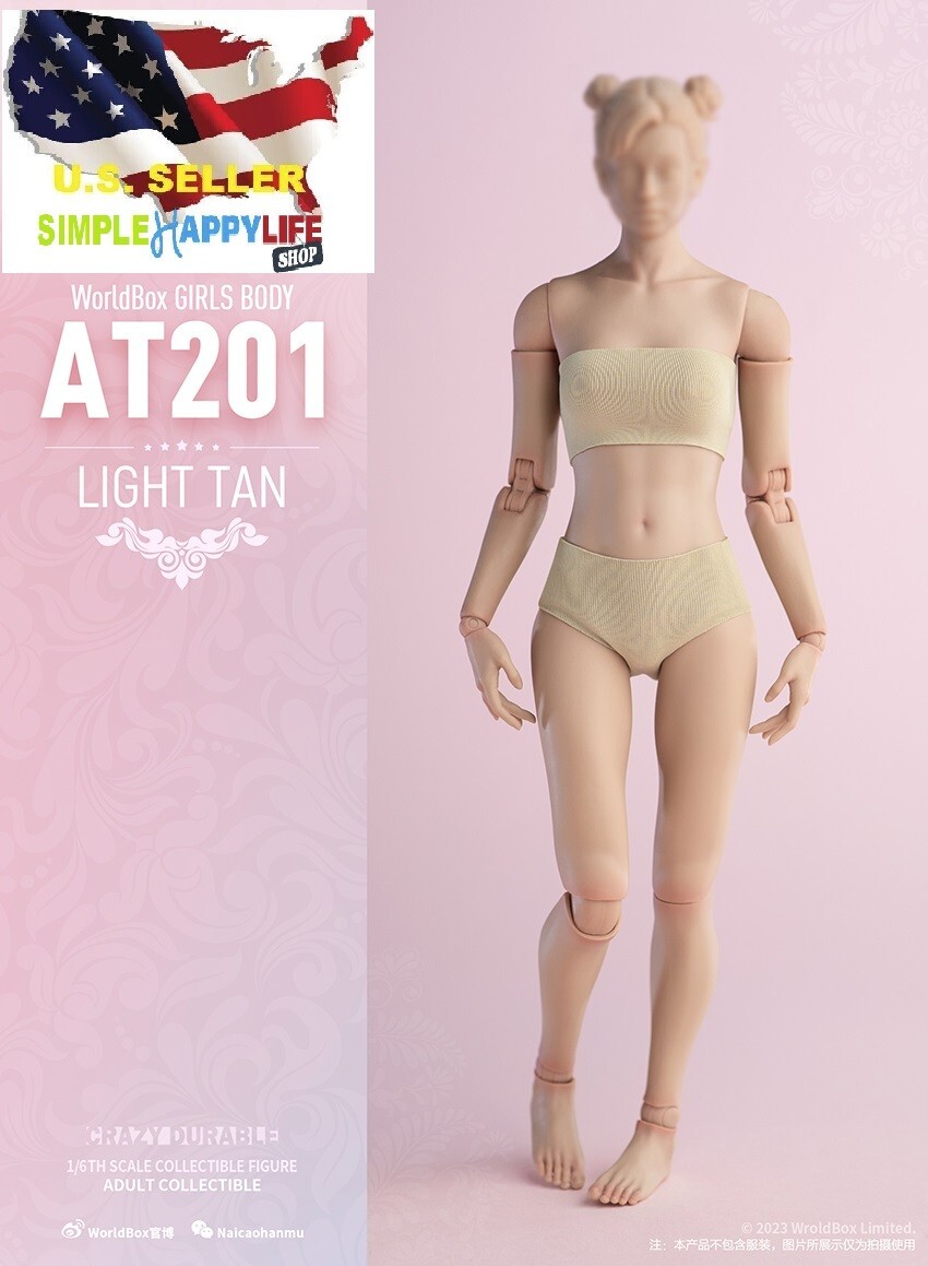 1/6 worldbox201セット 1/6 female body Worldbox AT201 Light Tan / Tan Durable 12