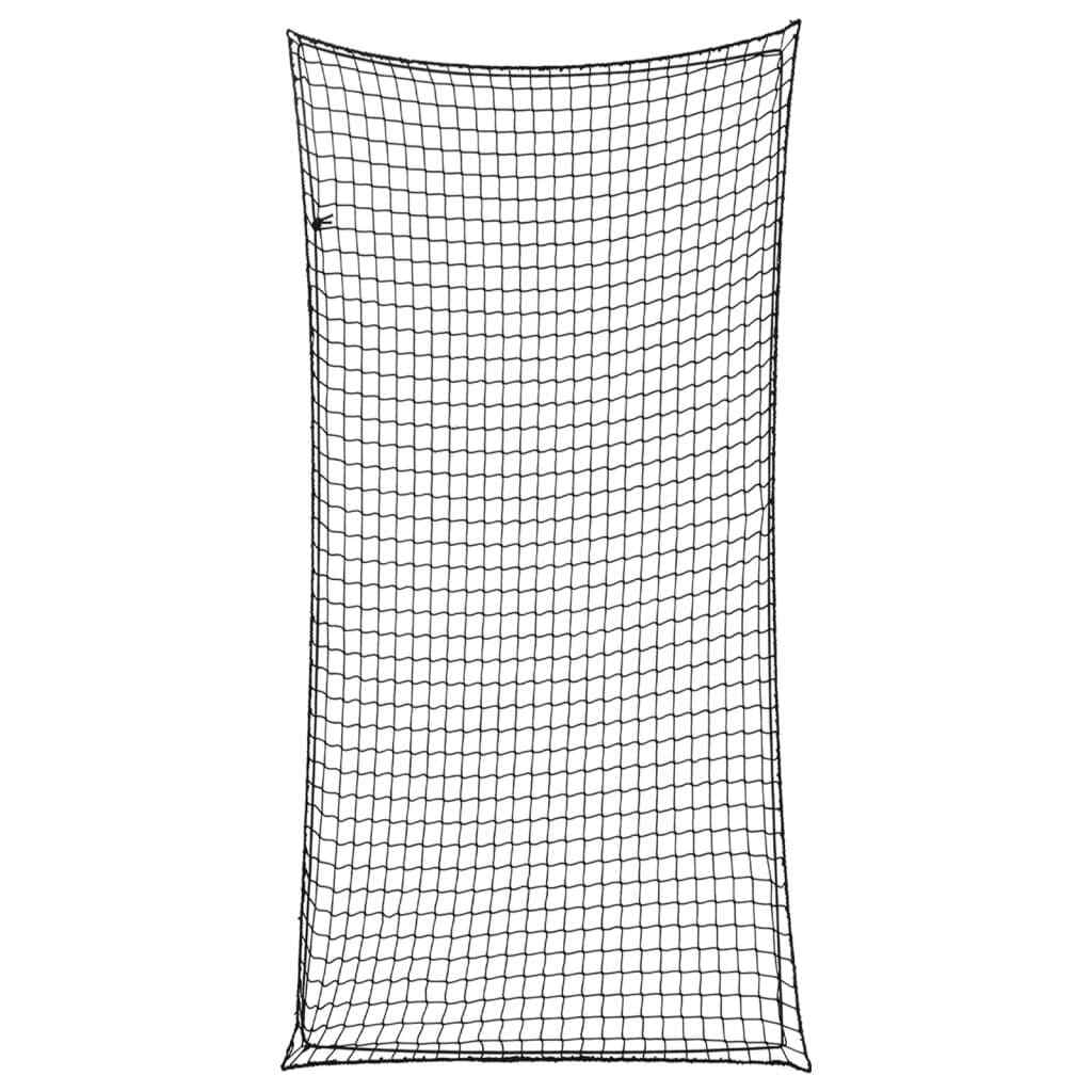 Rete per Rimorchio con Corda Elastica Nero 6x3 m in PP rete carico vidaXL
