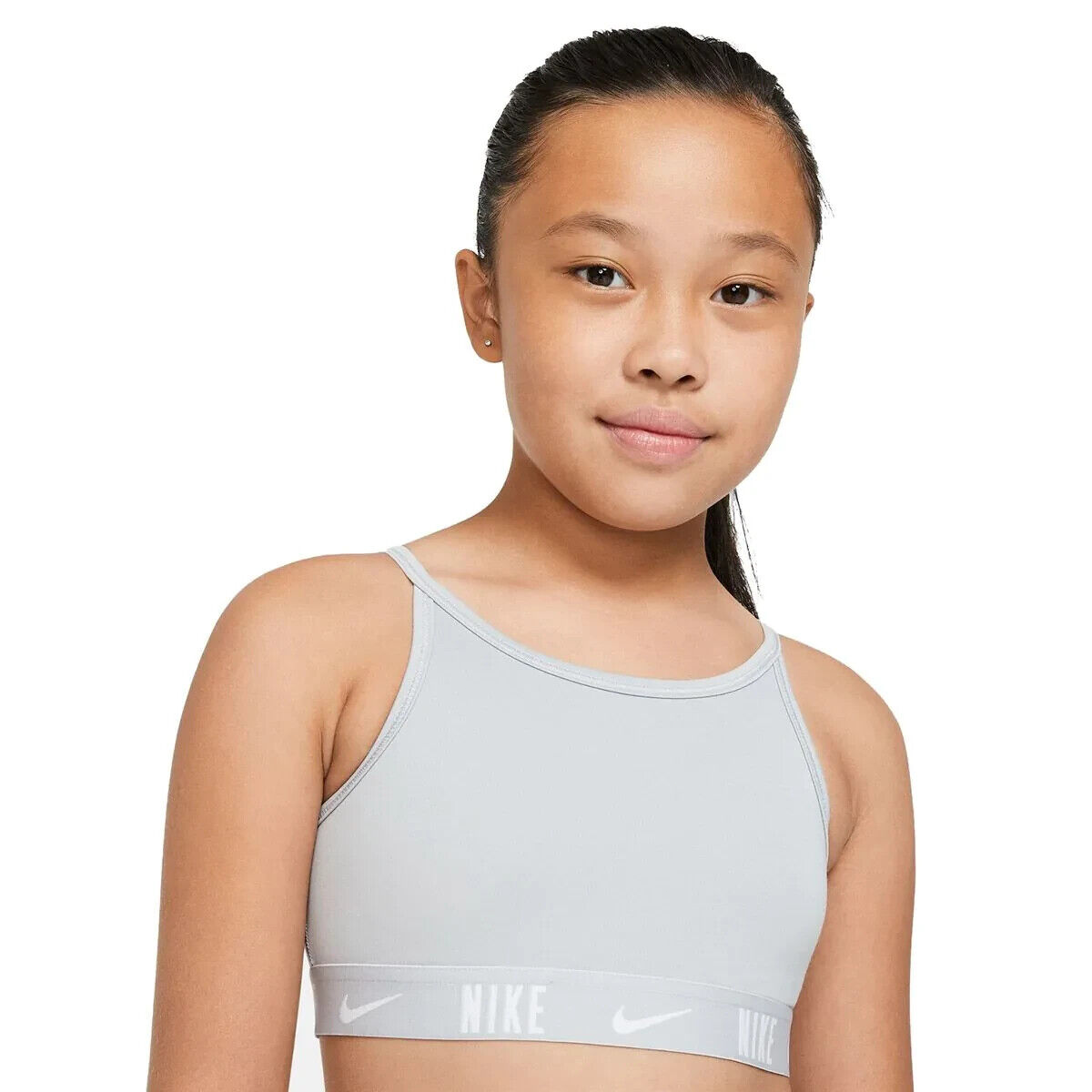 Nike Trophy Girls' Sports Bra Gray Size CU8250-077 Size XS | eBay