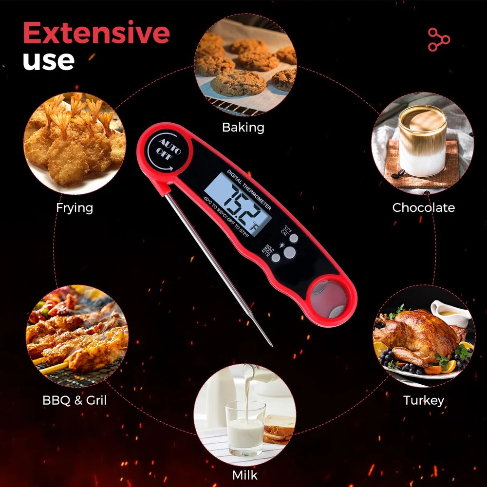 Meat Thermometer Digital – Fast Instant Read Food Thermometer for Cooking, Gr...