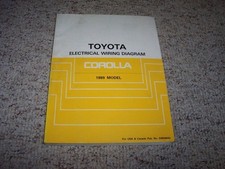 1989 Toyota Corolla Electrical Wiring Diagram Manual SR5 GTS Hatchback Wagon
