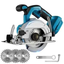Brushless 5Inch 125mm Electric Circular Saw Cordless 0-45° Adjustbale Power Tool