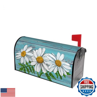 Sweetshow Summer Daisy Flowers Magnetic Mailbox Cover - Vintage Spring Floral