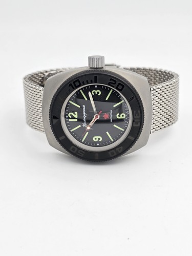 FULL CUSTOM VOSTOK AMPHIBIA 31 JEWEL AUTOMATIC 200M SAPPHIRE STAINLESS 090 NEW - Picture 7 of 13