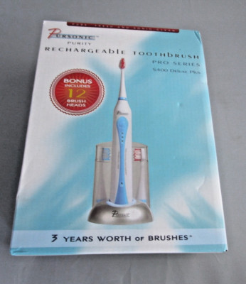 Pursonic Rechargeable Pro Series Toothbrush S400 Deluxe Plus - NEW OPEN BOX