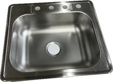 Elkay NBC25224 Neptune 25" x 22" x 7" Single Bowl Bar Sink Stainless Steel