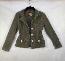 Department Of Peace Faded Green Corduroy Jacket Womens Small Boho Long Sleeve