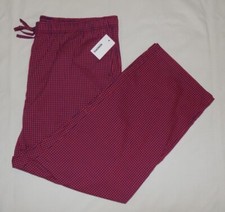 Sonoma Men's Woven Sleep Pants 100 Cotton Rd/Nvy XXL New