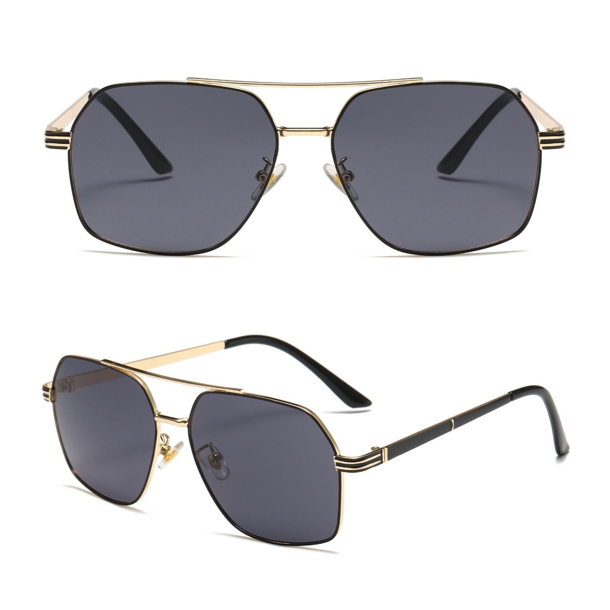 DUCO Reverse Lenses Aviator Sunglasses For Men Women Retro Polarized Sun Glasses Classic Shades Double Bridge DC3045 - Product Details