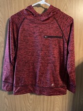 Boys Energy Zone 10/12 Red/Black Hoodie with extra material for neck warmth 